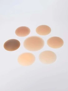 1 对 8CM 凝胶固体硅胶乳胶贴防滑透气隐形乳房贴防点乳晕贴 7 种颜色可重复使用可清洗 - 彩色 - 查看 8