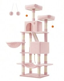 Feandrea Cat Trees & Condos - 粉色 - 查看 1