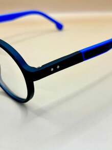 Eyeglasses For Men's Women's Unisex TR High Resistance Round Prescription Lens Circle Various Colors 7804 - 藍色 - 查看 6