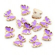 20pcs 10x13mm Butterfly Charms Pendant Enamel Small Alloy Metal Charms DIY Jewelry Making Accessories For Necklace Bracelet