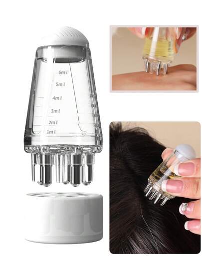 Pieptene medicinal, 1 aplicator de ulei de păr, masaj pentru scalp, dozator portabil de ulei lichid pentru păr, utilizat pentru creșterea părului, îngrijirea foliculilor de păr și tratamentul căderii și rarității părului, Păr, Instrumente pentru păr, Îngrijirea părului, Școală, Înapoi la școală, Călătorii, Articole esențiale pentru călătorie, Articole esențiale pentru casă, Spa, Instrument de masaj, Masaj, Masaj, Spa