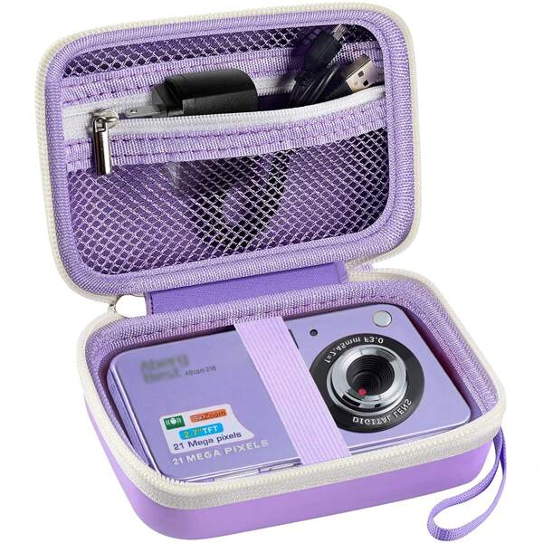 ALKOO Digital Camera Case Compatible With CAMKORY/For YISENCE/For VAHOIALD/For Pixpro/For Canon PowerShot ELPH 180 190/ For DSCW800 DSCW830 Digital Camera (Box Only) Travel School College Back To School Camera Bag Cannon Dorm Power Bankcharger Case Office Must Haves Digital Bag Cable Camera Bag Electronic Data Cable Organizer Storage Power Bank Cover For Wallet Travel Camera Bag Women Man Child's Christmas Gifts Essential Teacher Supplies Waterproof Lightweight Large Capacity Portable Accessories