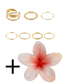 7pcs Minimalist Hollow Out Ring - Ring 7-piece Set - View 14