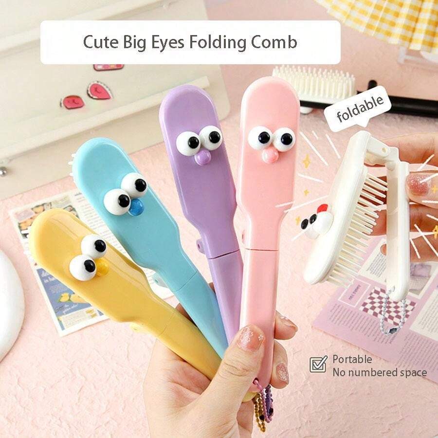 Peigne à cheveux pliable en forme de papillon arc-en-ciel pour débutant