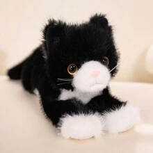1 件 40/53 厘米卡哇伊毛绒猫毛绒玩具可爱白猫黑猫娃娃毛绒柔软动物枕头可爱生日礼物 - 彩色 - 查看 20