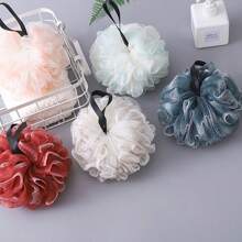 2pcs/Pack New Ombre Bath Sponge, Large Soft Double-Layer Shower Puff Body Scrubber - Gradient Blue - View 4