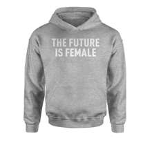 The Future Is Female Feminism  Youth-Sized Hoodie - Hot Pink - View 3
