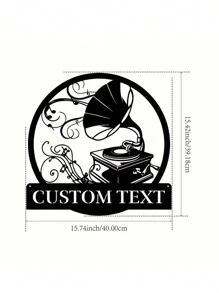 1 件定制铁吉他、相机、小提琴手、收音机、吉他墙艺术、个性化名称徽标用于房间装饰物品金属墙饰、家居装饰卧室浴室办公室学校海报 - 黑色 - 查看 3