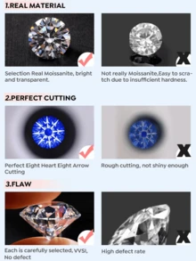 925 纯银莫桑石 4 爪单石戒指，优雅简约百搭，订婚/婚礼/正式活动珠宝 - 銀色 - 查看 8