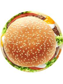 1pc Soft Bed Blanket With Mexican Tortilla Pattern - Multicolor - View 1