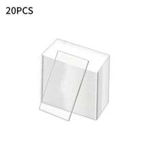 20pcs Elegant Clear Acrylic Place Cards For Weddings And Parties Blank Name Plates Table Numbers And Seating Charts DIY Table Settings And Banquets (Rectangular Style) - Acrylic - View 9