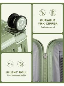 SOMAGO 24" 30" Large Suitcases Set 2 Piece Hardside Lightweight Luggage Sets PC+ABS Hardshell Traveling Suitcases With 4 Wheels TSA Lock YKK Zipper Corner Protectors - GEYAO xanh - Xem 6