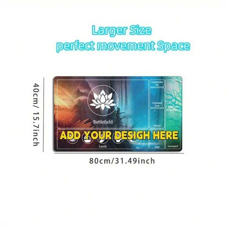 充满活力的定制游戏垫 - 兼容 MTG 和 TCG - 个性化设计，带规则区，防滑桌垫，带来无与伦比的集换式卡牌游戏体验 - 單色 - 查看 10
