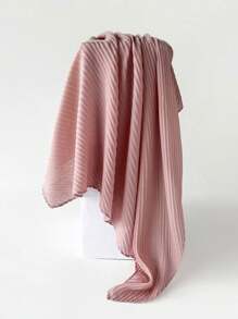 Foulard en soie et faux lin de couleur unie pour femmes, foulard carré plissé de 90 cm, nouvelle mode châle enveloppe en soie - Multicolore - Voir 5