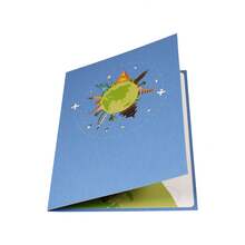 Creative 3D Three-Dimensional Travel Card Handmade Retirement Memorial Blessing Card Paper Carving Hotel Travel Agency - Multicolor - View 4