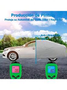 Funda Cubierta Impermeable Para Auto Protección Contra Lluvia Y Polvo Talla Grande - Gris - Ver 4