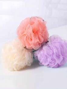 3pcs PE Foaming Bath Ball, Mixed Color Shower Loofah For Bathroom - Multicolor - View 3