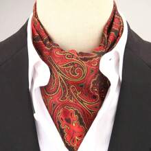 Bufanda larga reversible retro para hombre, bufanda casuales de caballero, bufanda formal de negocios para primavera, otoño e invierno, accesorios de camisa de traje de fiesta casual estilo ascot, excelente regalo boho