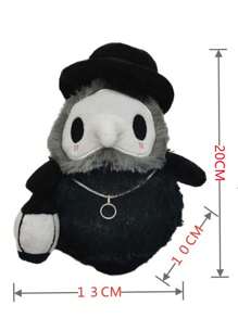 1 pieza Muñeco de peluche de doctor de la peste estilo steampunk, accesorio para fiesta de Halloween que brilla en la oscuridad, regalo de cumpleaños/festividad - Multicolor - Ver 2