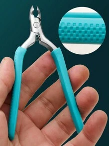 1pc Professional Stainless Steel Cuticle Nipper, Cuticle Remover Tool For Nail And Toe Nail, Nail Manicure Tool For Silicone Callus Trimmer, Nail Edge, Hang Nail Cutter, Ingrown Toenail Nipper, Nail Salon Use, Black/Blue/Pink - Multicolor - View 6