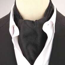 Bufanda larga reversible retro para hombre, bufanda casuales de caballero, bufanda formal de negocios para primavera, otoño e invierno, accesorios de camisa de traje de fiesta casual estilo ascot, excelente regalo boho