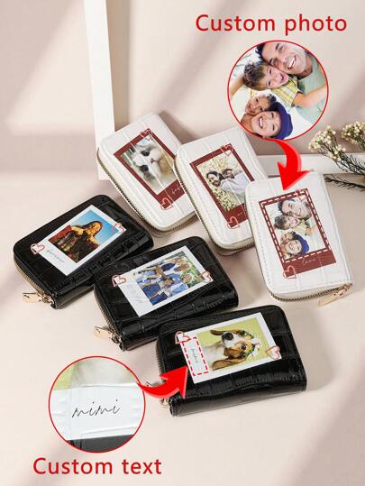 1 pieza Billetera con imagen de firma personalizada, billetera con diseño de foto de firma personalizada, billetera con foto de firma personalizada, billetera personalizada con foto de firma, billetera versátil con monedas, organizador de tarjetas con diseño gráfico de letras, regalo de aniversario, regalo de San Valentín, regalo de cumpleaños, regalo de boda, regalo del Día de la Madre, regalo del Día del Padre, regalo para el mejor amigo, regalo para mamá/papá, regalo para novio, regalo para novia