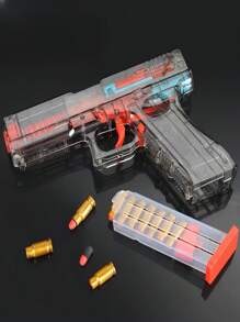 New Transparent Soft Bullet Shooting Toy Pistol Gun, Safe Foam Bullet Firing Gun Model - Multicolor - View 3