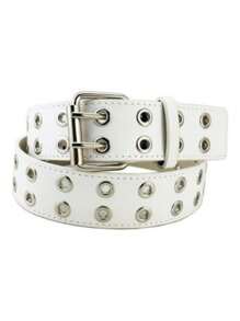 Unisex Women's Belt Punk Rock Double Pin - Wendy - 白色 - 查看 1