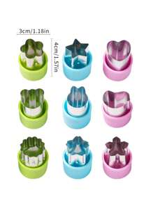9 piezas Cortador de verdura con corazón & en forma de estrella - Multicolor - Ver 11