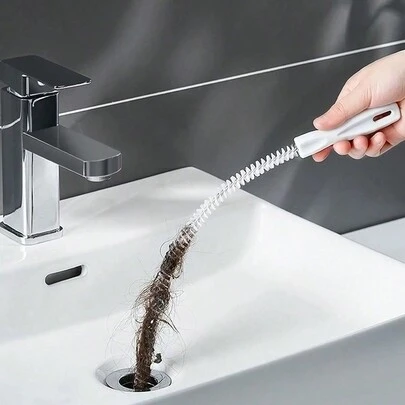 1/2/3/5/15pcs Pipe Unclogging Brush, Sink Cleaning Brush, Kitchen Bathroom Sink Bathtub Toilet Unclogger, Flexible Hair Catcher, Kitchen And Bathroom Accessory For Home Sewer Hair Collection, Clogged Hole Cleaning Tool.