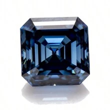 1 pieza Moissanita premium de fantasía asimétrica azul VVS de alta calidad, piedra preciosa suelta para montaje de joyas de pendientes
