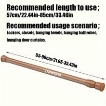 FEPK 1件/2件多功能弹簧拉杆,无需钻孔,易于安装,有黑色、白色和木纹可选,非常适合用作门帘杆、衣杆、衣柜杆、鞋架支架、毛巾杆等家居卫浴必备品。家居卫浴装饰秋季装饰卫浴配件返校季 - 彩色 - 查看 18