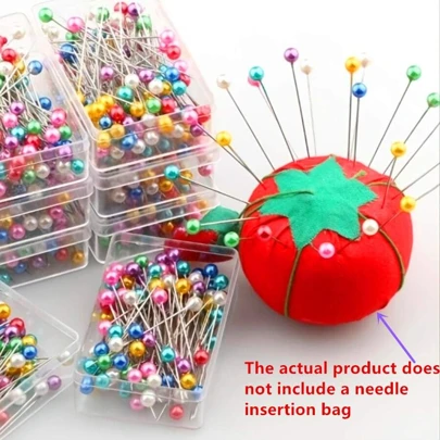 100/200/500pcs/Box Pearlescent Colored Positioning Pins, DIY Handcraft Fix Pins, Sewing Accessories