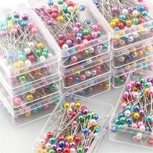 100/200/500pcs/Box Pearlescent Colored Positioning Pins, DIY Handcraft Fix Pins, Sewing Accessories