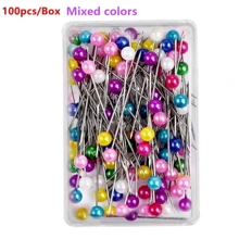 100/200/500pcs/Box Pearlescent Colored Positioning Pins, DIY Handcraft Fix Pins, Sewing Accessories