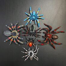SileStart 2 Pcs Large Artificial Spider, Realistic Fake Spider - Hyper-Realistic Design For Trick Prop, April Fool's Day Props,Halloween Prank Props, Ideal For Nature Lovers & Displays Halloween Decoration - Multicolor - View 2