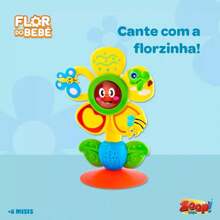 Brinquedo Didático Flor Do Bebê Musical Com Luz e Som Educativo - Zoop Toys - Amarelo - Visão 5