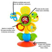 Brinquedo Didático Flor Do Bebê Musical Com Luz e Som Educativo - Zoop Toys - Amarelo - Visão 4