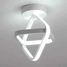 220V 小型 LED 吸顶灯，圆形/方形黑色/金色/白色现代 LED 吸顶灯具，适用于走廊、卧室、厨房、客厅、书房，3000K/4000K/6500K - 吸頂燈1 - 查看 16