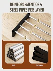 Foldable Shoe Racks - Schwarz - Übersicht 7