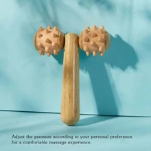 1pc Dual Head Muscle Roller Massage Stick With Silicone Spiked Wheels - Deep Tissue Massage Roller For Back, Neck, And Body Relaxation - Multicolor - View 10