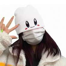 Star  Lindo Gorro De Punto De Felpa Para Hombres Y Muje - Blanco - Ver 6