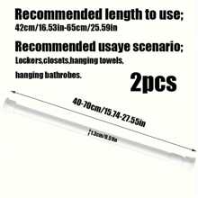 FEPK 1件/2件多功能弹簧拉杆,无需钻孔,易于安装,有黑色、白色和木纹可选,非常适合用作门帘杆、衣杆、衣柜杆、鞋架支架、毛巾杆等家居卫浴必备品。家居卫浴装饰秋季装饰卫浴配件返校季 - 彩色 - 查看 25