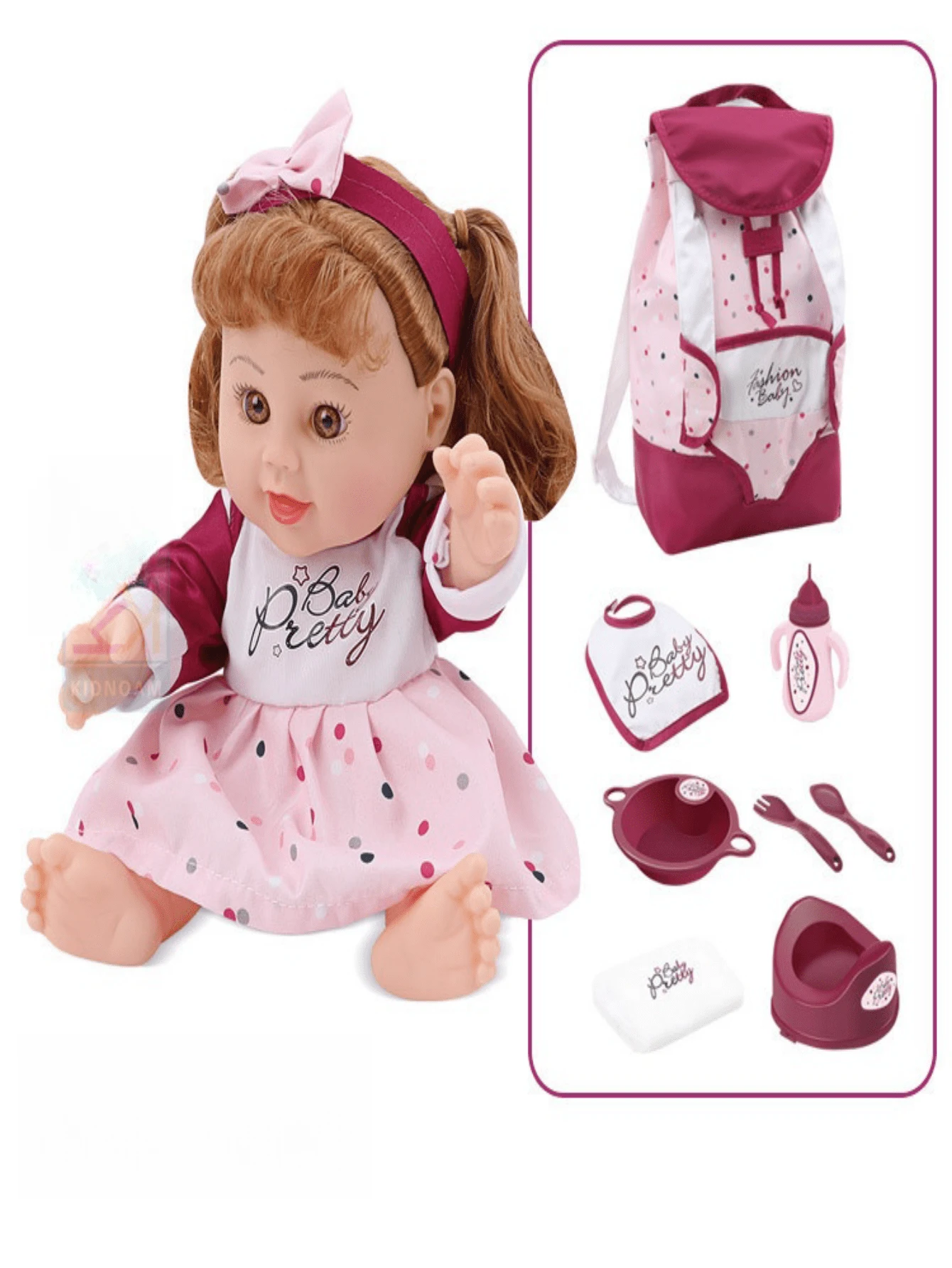 GalPat – Muñeca Bebé Con Carrito Plegable Y Accesorios, Incluye Mecedora, Biberón, Plato Y Orinal, Juguete De Rol De Cuidado Para Niños, Ideal Para Desarrollar La Empatía