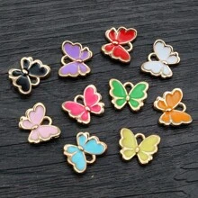 20pcs 10x13mm Butterfly Charms Pendant Enamel Small Alloy Metal Charms DIY Jewelry Making Accessories For Necklace Bracelet
