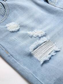 Teen Boy Straight Leg Light Blue Denim Jeans - Light Wash - View 4