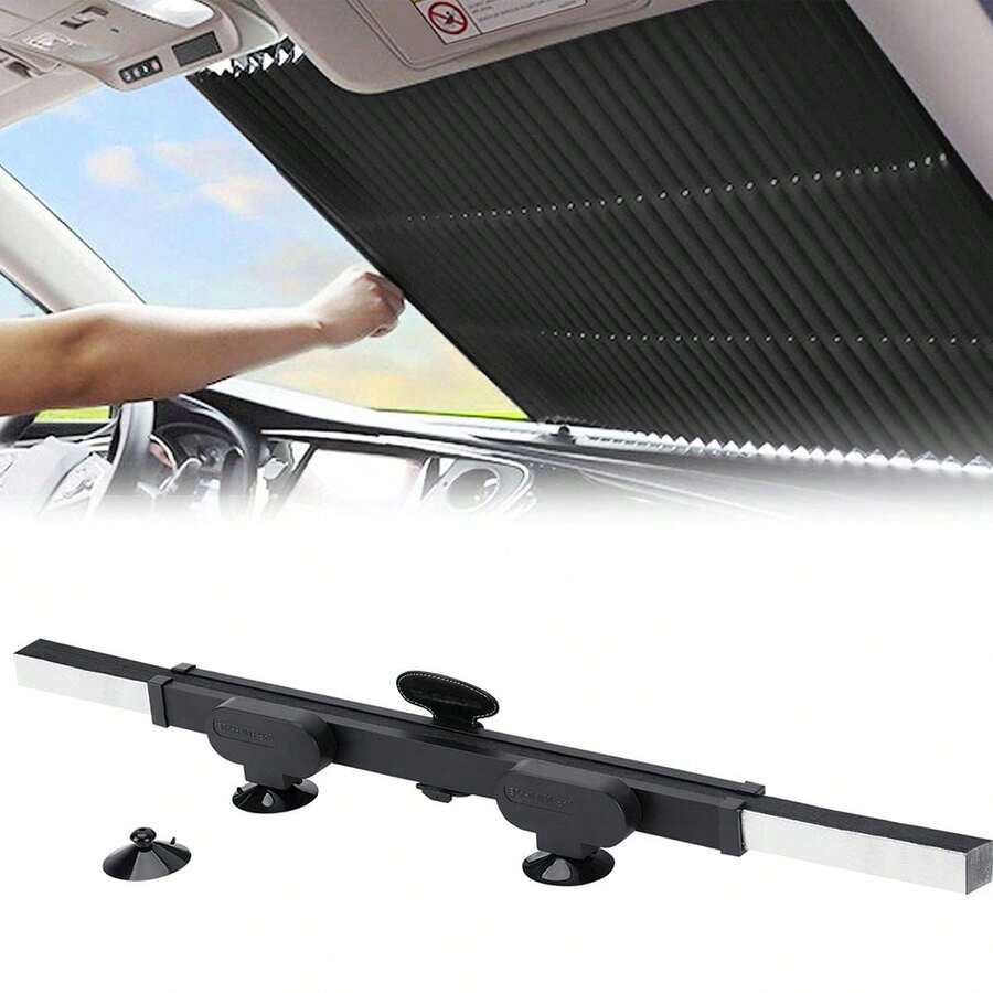 Parasol Cubre Sol Retráctil Para Parabrisas Auto O Camioneta,bloquea el 99 % de los rayos UV 70*160cm - Unitalla - Ver 1