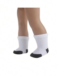 Chaussettes de poupée de 18 po, chaussettes de 6 cm de long + accessoires de chaussettes décoratives en peluche pour poupée. Accessoires pour poupée , poupée, poupée bébé