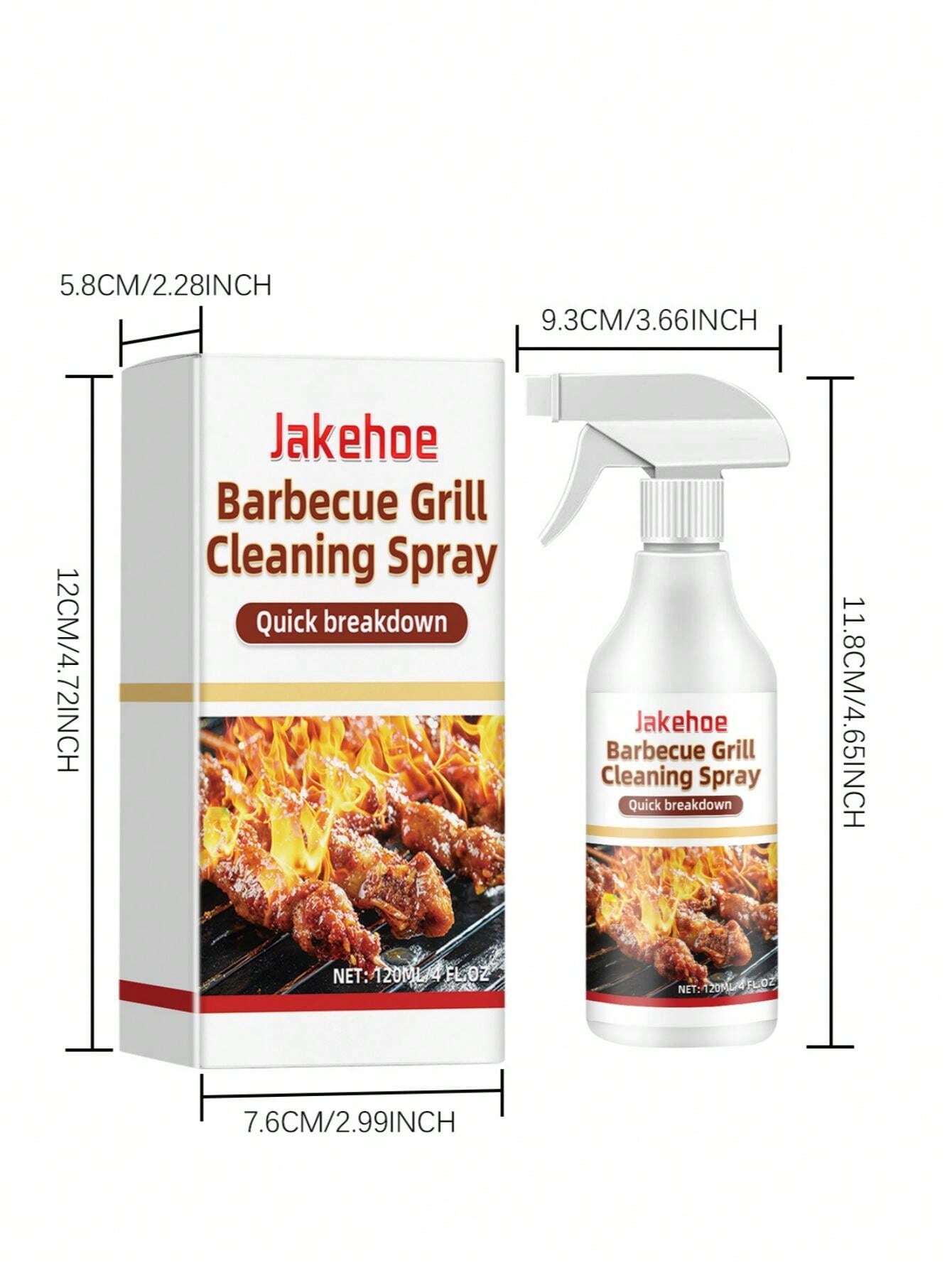 Grill Cleaning Spray Clean Degrease Stain Remover Portable Outdoor