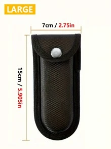 1pc Led Flashlight Belt Pouch Edc Outdoor Hunting Waist Bag With Oxford Bag, Multi-Tool Plier Sheath Camping Camping Stuff - Black - View 10